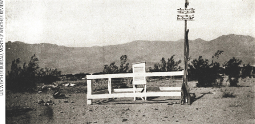 the hottest temperature in the U.S., 134 °F, was observed at Greenland Ranch, Death Valley, California, on July 10, 1913