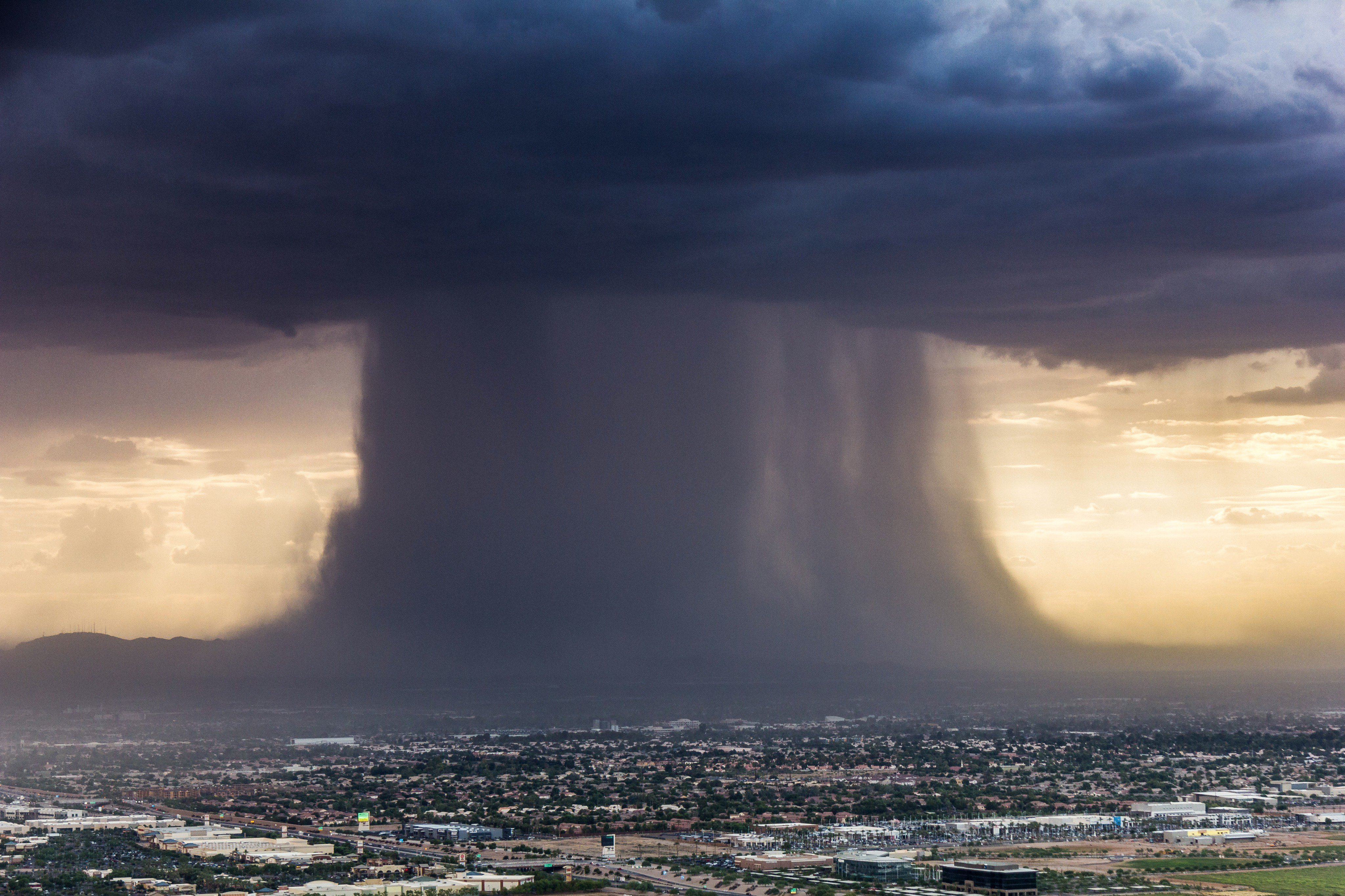 a downburst (or microburst) near Pheonix, AZ