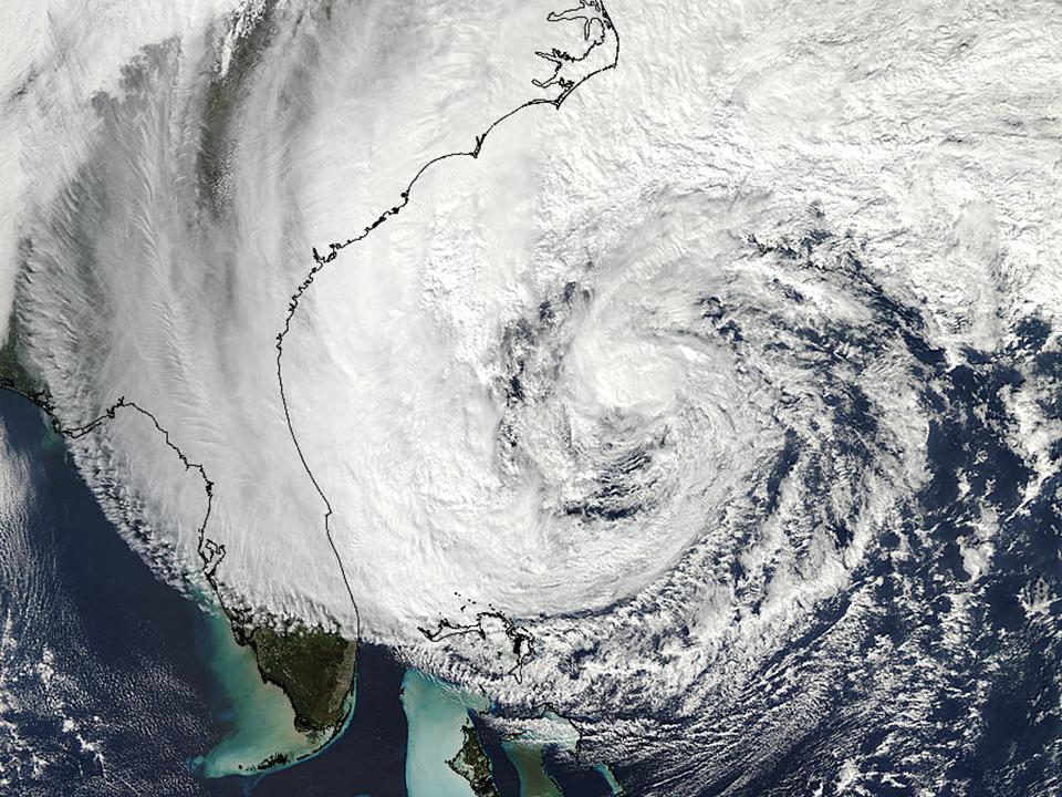 Hurricane Sandy off the Florida coast